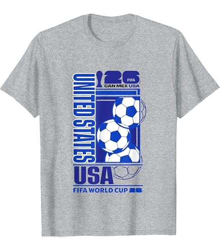 Amazon.com: FIFA World CUP26 Qualifier USA Team Color T-Shirt